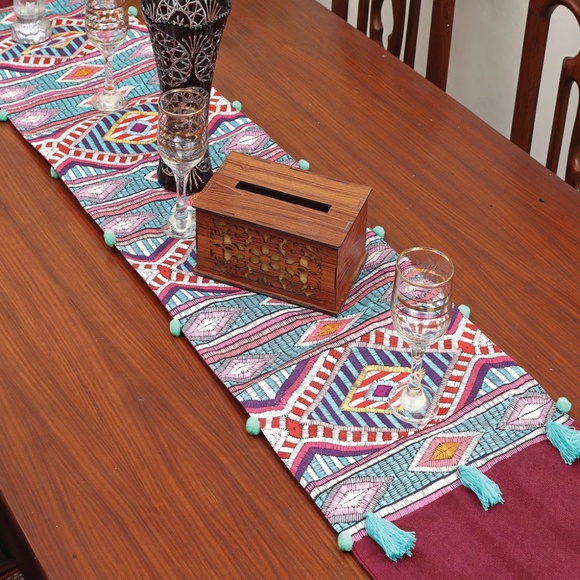 Ethnic Kantha Table Runner New - Picture 1 of 7